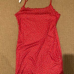 Red and White Heart Mini Dress
